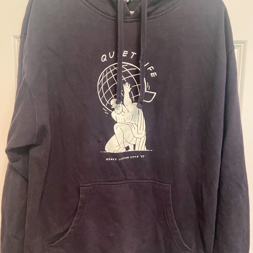 The Quiet Life/ Men's Sweatshirt with lined hood.